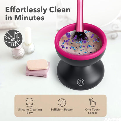 Electric Makeup Brush Cleaner Machine -  Portable Automatic USB Cosmetic Brushes Cleaner Cleanser Tool for All Size Beauty Makeup Brush Set, Liquid Foundation, Contour, Eyeshadow, Blush Brush